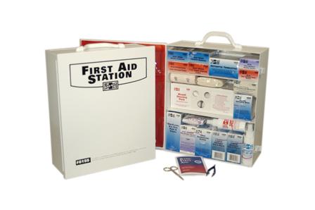 first aid station with fa kit